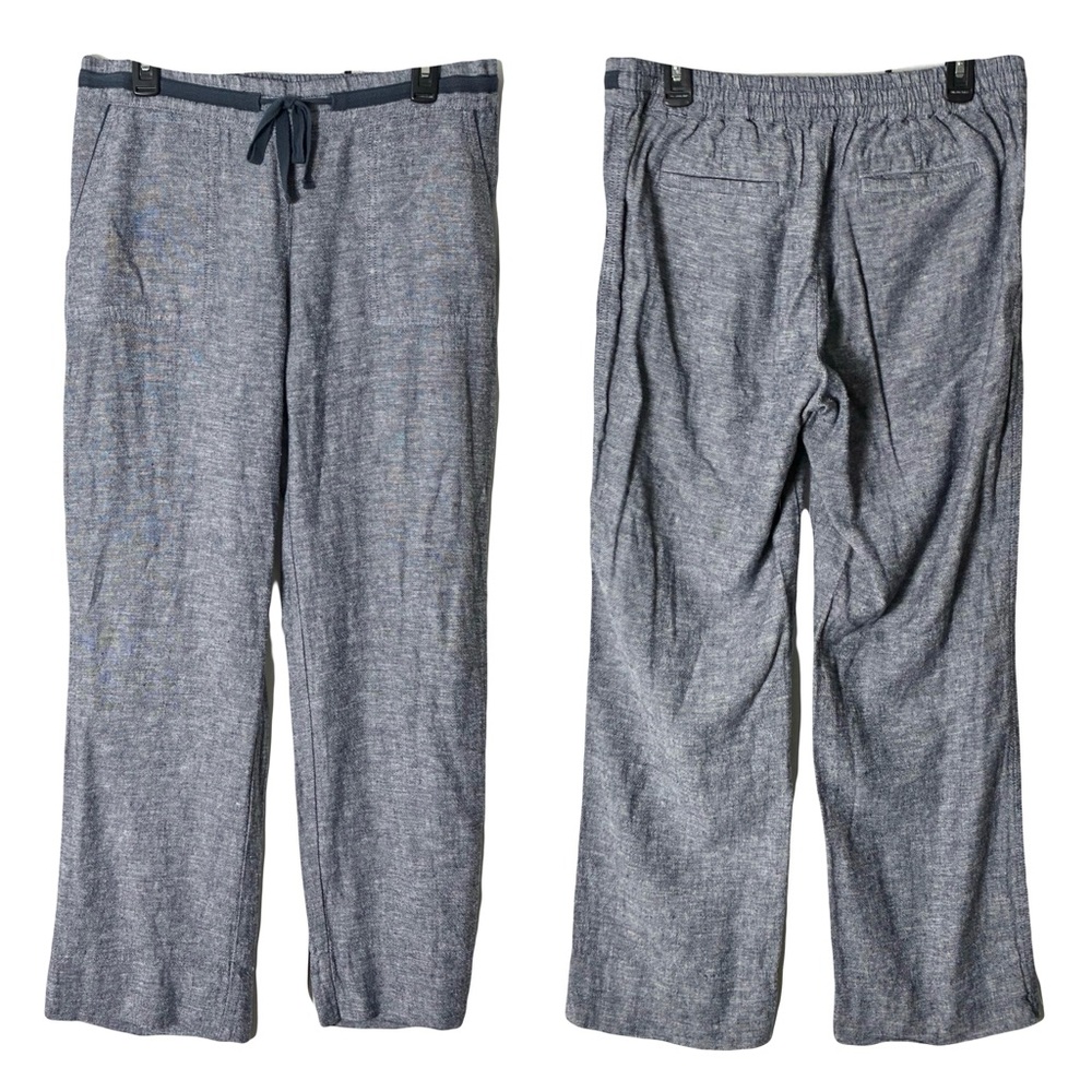 Nwot Susina Yarn Dye Linen Crop Pants Medium
